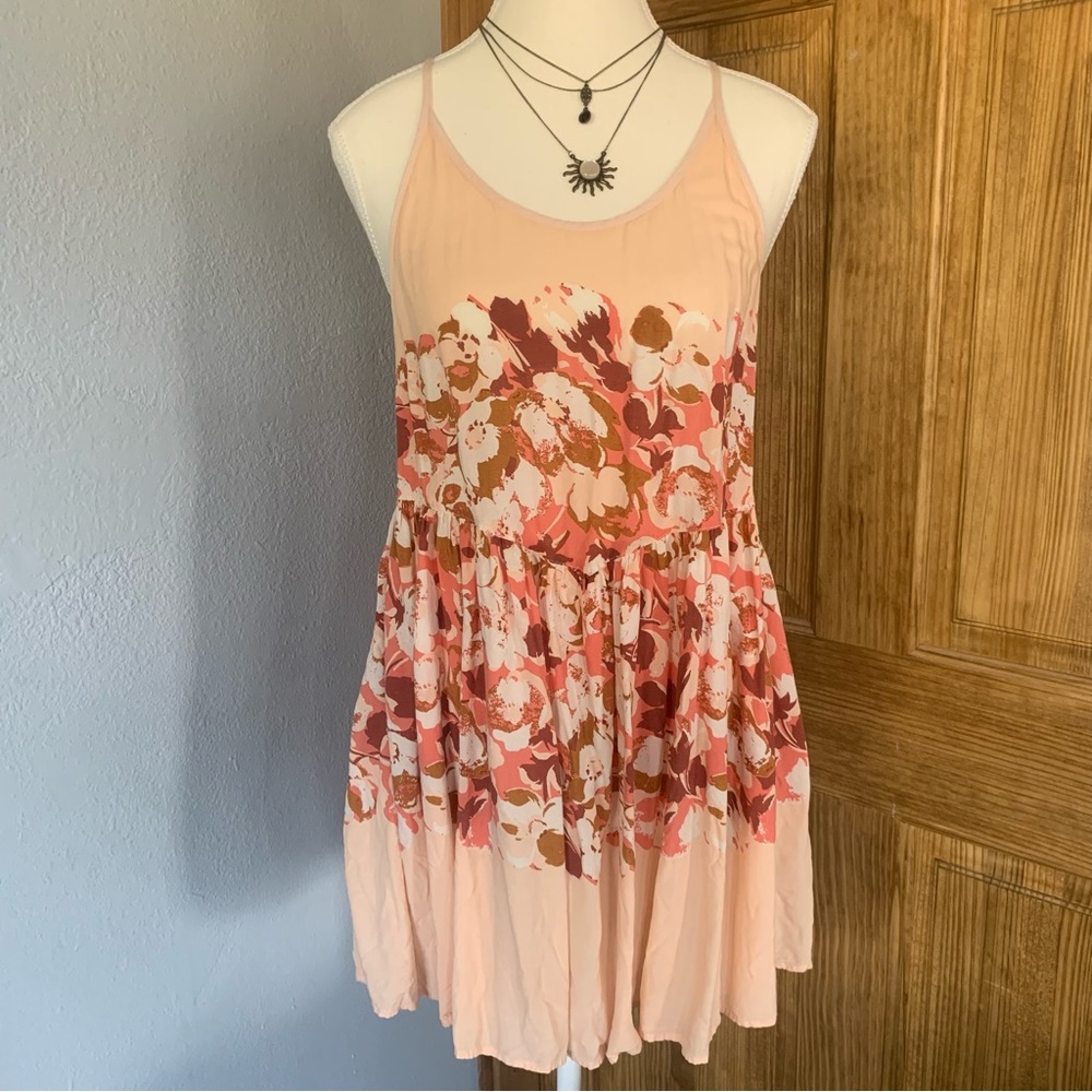 Free People Pink Floral Tank Dress